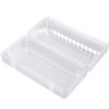 Recipiente para alimentos con bisagras cuadradas de plástico transparente, 25