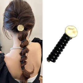 Natunofu Hair Rubber Wire Pony Fashionable Adult Coil Up Cute Accessory Hair Ornaments Stylish Korean Hair Accessory Coil Up Coil Pony Stylish Ornaments Non-marking Hair Elastic Pony Tail Accessories