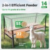 Gelacie 2-in-1 Livestock Feeder – Heavy-Duty Steel Hay & Grain