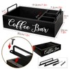 MINCORD Coffee Station Organizer Wooden Coffee Bar Holder Accessories for