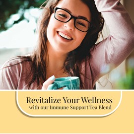 Akshit Organic Immune Tea - 40 Tea Bags, Immunity Tea Blend With Moringa leaves, Peppermint and Holy Basil Tea, Natural Immunity Tea, Immune Support Tea For Both Adults And Kids.