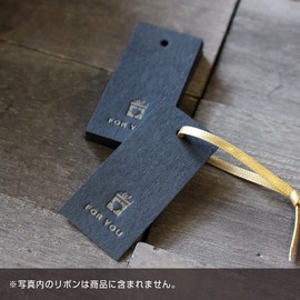 BAY LETTERPRESS FOR YOU Tags, 15 Tags, Typography, Wrapping, Gift, Present, 10.1 x 2.2 inches (27 x 56 mm), Black