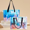 TotePrint Stadium Approved Blue Large Clear Tote Bag Holographic Clear