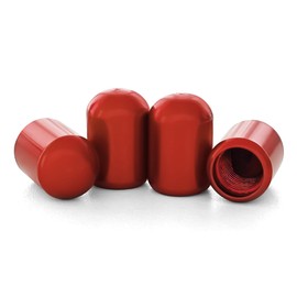 Lyxheth 4PCS Car Tire Valve Stem Caps, Air Tire Caps, Aluminum Alloy Air Valve Caps, Car Wheel & Tire Exterior Accessories Leak-Proof and Dust-Proof Wheel Valve Covers Universal for Most Cars (Red)