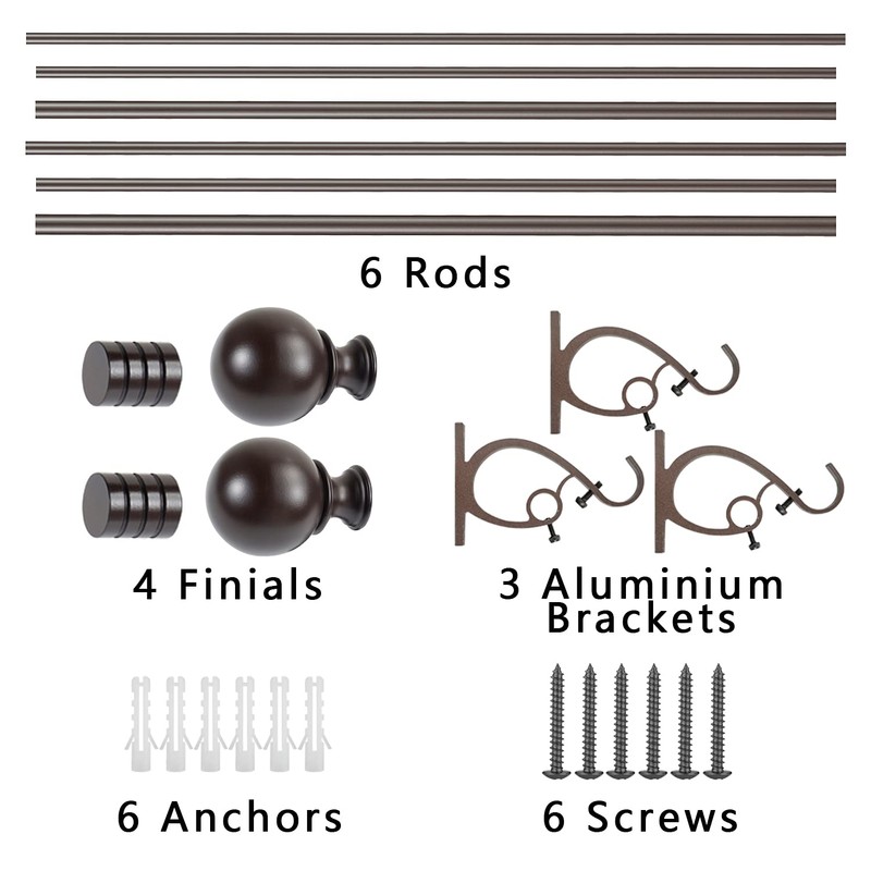 Kemmie 1" Classic Window Curtain Rod with Round & Barrel