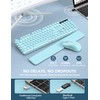 Wireless Keyboard and Mouse Backlit - Typewriter Keyboard with Retro