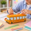 School Bus Pencil Case for Students – Large Capacity Cartoon