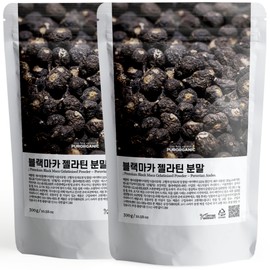 Puroganic Peruvian Black Maca Gelatinized Powder, 2 packs, 300g / 푸로가닉 페루 블랙마카 젤라틴화 분말, 2개, 300g