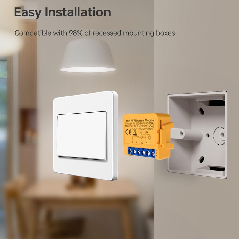 Acmerota Acmerota Wifi Smart Dimmer Switch Module 2 Gang 2