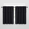 NICETOWN Black Blackout Curtains with Attached Valance, Solid Room Darkening