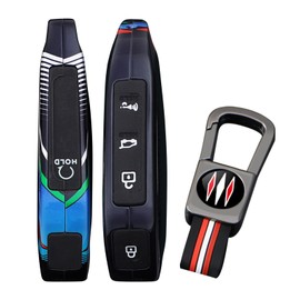 ontto 5-Button Key Fob Case Compatible with Kia Telluride Sorento EV9 2023 2024 2025,Smart Remote Car Key Cover with Fluorescent Strips,Sporty Key Holder with Keychain,Black
