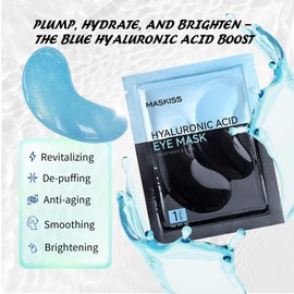 Maskiss Under Eye Patches (30 Pairs), Hyaluronic Acid Eye Masks for Dark Circles Puffy Eyes Undereye Bags, Collagen Eye Patches for Wrinkles and Hydrate, Skin Care Gift for Her