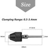 Mesee 2Pcs Mini Keyless Drill Chuck, 0.3-3.4mm Universal Quick Change