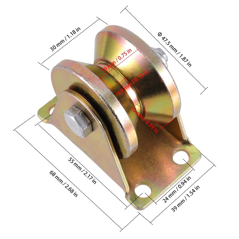 ZEONHAK 8 PCS 2 Inch V Groove Wheel, 1045 Steel
