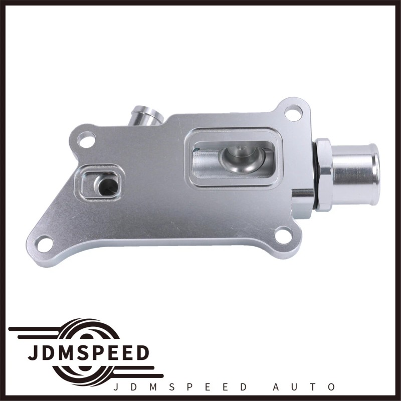 JDMSPEED AUTO Coolant Housing W/ Straight Elbow Hose Fitting Upper