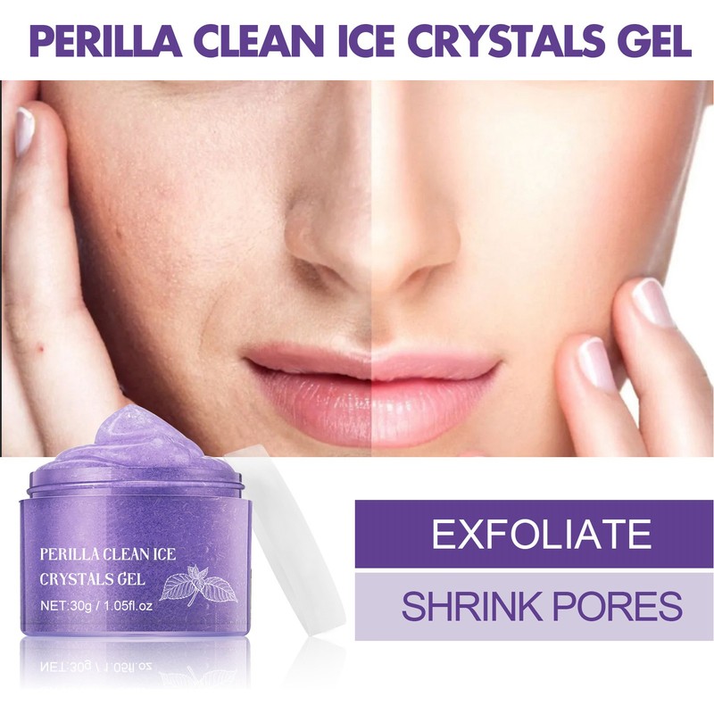 4Pcs Face Clean Gel Perilla Facial Skin Care Cleansing Hydrating