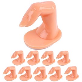 Práctica de dedo de la práctica de las uñas, dedo de plástico con uñas para la mano, arte de uñas, herramientas de decoración (10 unidades)