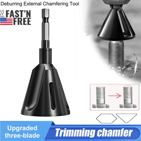 Unbranded Deburring Chamfering Tool High Hardness Tungsten Steel 1/4" Hex