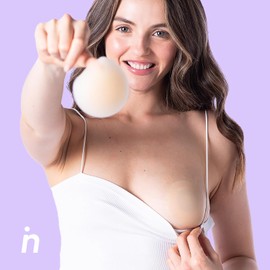 NIPSKIN - Cubre Pezones Bare It All Nipple Covers de Silicona Grado Médico - Adhesivos, Invisibles y Reutilizables - Pezoneras Redondas en Distintos Tonos de Piel