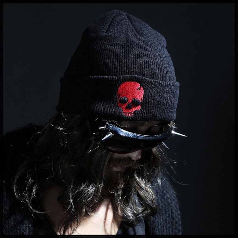 White Fang CZ473 Skull Rock Beanie, Knit Hat, Fashionable, Outdoor,