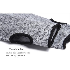 IXIGER Cut Resistant Sleeves - Kevlar Sleeves 45cm Arm Protection Sleeves Level 5 Protection, Resistant Anti Abrasion Safety Arm Guard for Garden Kitchen Yark Work 1 Pair (Gray)