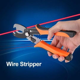 VIFERR Wire Stripper 175 mm Cable Shears Electric Cable Cutter Wire Stripper Crimping Tool Hand Tool for Multicore Cable