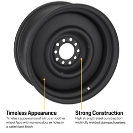 Speedway Smoothie Wheel, 17x7, Satin Black, 5x5/5.5, 4 BS