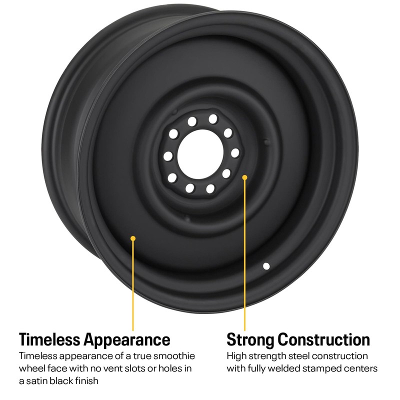 Speedway Smoothie Wheel, 17x7, Satin Black, 5x5/5.5, 4 BS