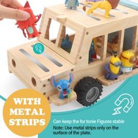 RZYLKA for Tonies Box Organizer Storage Shelf, Magnetic Floating Shelves for Toniebox Tonies Characters for Children, Display Collection 20~30 Characters - Train