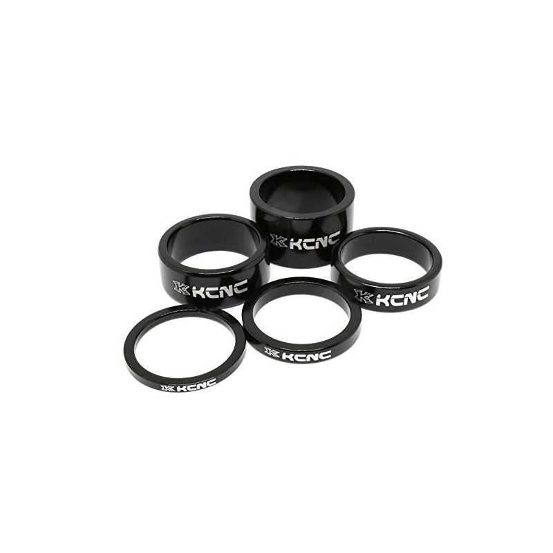 KCNC 506081 Bicycle Lightweight Head, Spacer Set, Black, 0.12 inches
