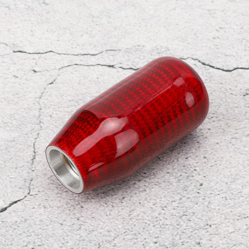 Universal Car Gear Shift Knob Head Aluminum Carbon Fiber Auto