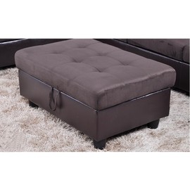 A Ainehome Sectional Sofa Set for Living Room, L Shape Sectional Couch with Large Storage Ottoman for Apartment, Living Room Furniture Set for Home (Ottoman, B-Espresso)