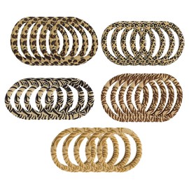 Nicear Nahtlose Haargummis, Pferdeschwanzhalter mit Leopardenmuster, dehnbare, weiche Haarbänder mit Gepardenmuster für Frauen und Mädchen, 25 Stück