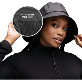 Satin-Lined, Waterproof Souwester Hat (Chrome)