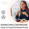 Oggi Taza y platillo de doble pared con platillo (4