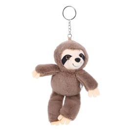 Abaodam Pack of 2 Sloth Key Chain Bag Accessories Plush Bag Pendant Sloth Key Ring Ornament Plush Keyring Ornament Key Chain Pendant, gray