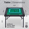 Queensell Folding Game Table with Double Sided Mat, Foldable Board