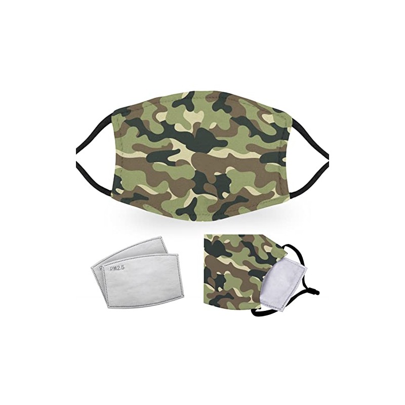 Jungle Camo - Reusable Adult Face Masks - 2 Filters