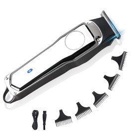 PHXCHAM Hair Clippers, Silent Cordless Hair Trimmer, Mini Hair Cutting Kit with 5 Guide Combs, USB Rechargeable Home Haircut Clippers for Men Kids