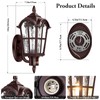 16in 2-Pack Large Motion Sensor Outdoor Wall Lights, Dusk to