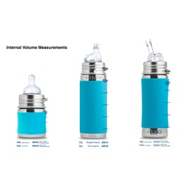 Pura kiki ISOLIER Baby Bottle Stainless Steel with Teat 250 ml (Moss)