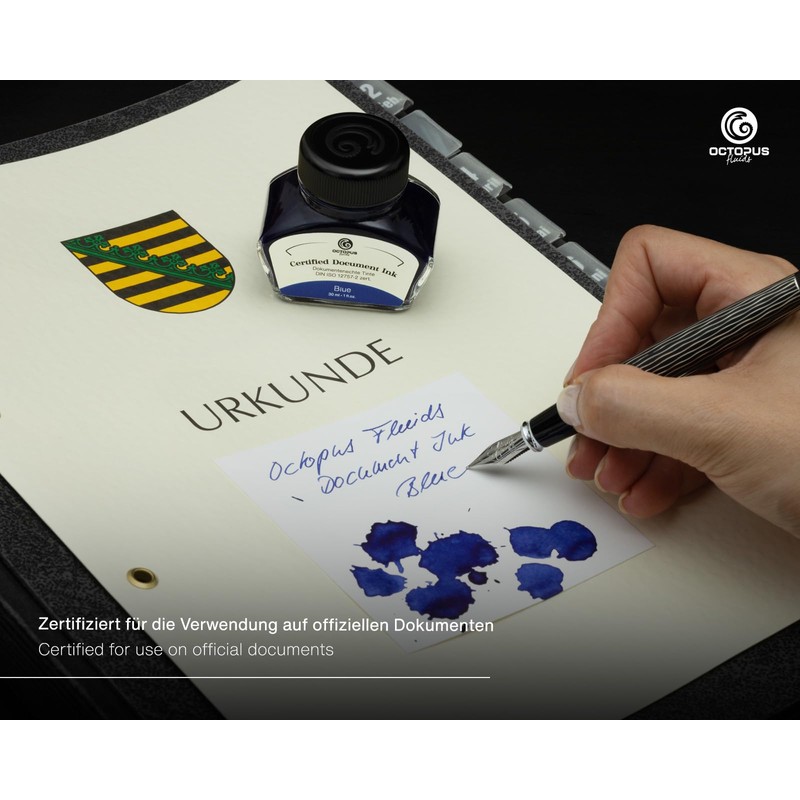Indelible Ink Blue with Converter, Certified According to DIN ISO