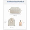 Bolsa de Maquillaje de Viaje, Algodón Acolchado, Neceser Grande para