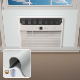 Window Air Conditioner,Side Insulated Foam Panel SBR001WHITE, Summer/Winter Heat and Draft Insulating,Two-Piece Panels Window Seal SBR (WHITE)