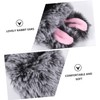 DOITOOL Rabbit Ear Plush Case for 1/2 Earphone Protective Cover