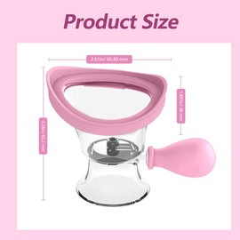 Abnaok Eye Wash Cup, Eye Wash Cleaner Kit Silicon Manual Air Pressure Tool Effective Rinse Clean Dust Makeup Irritants,Transparent with Storage Container