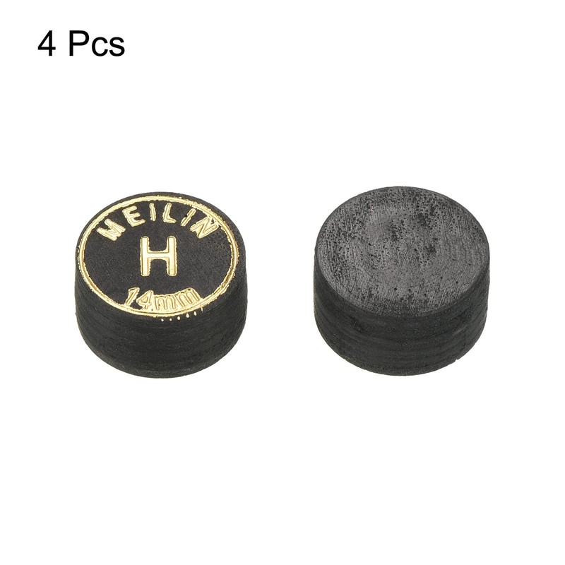 PATIKIL 14mm Pool Cue Tips 4pcs Hard Multilayer Pool Billiard
