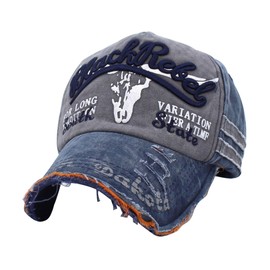 Buzz Selection CAP276 Cap, Hat, Logo, Denim, Distressed Treatment, Outdoor, Sports, Men's, Women's, navy