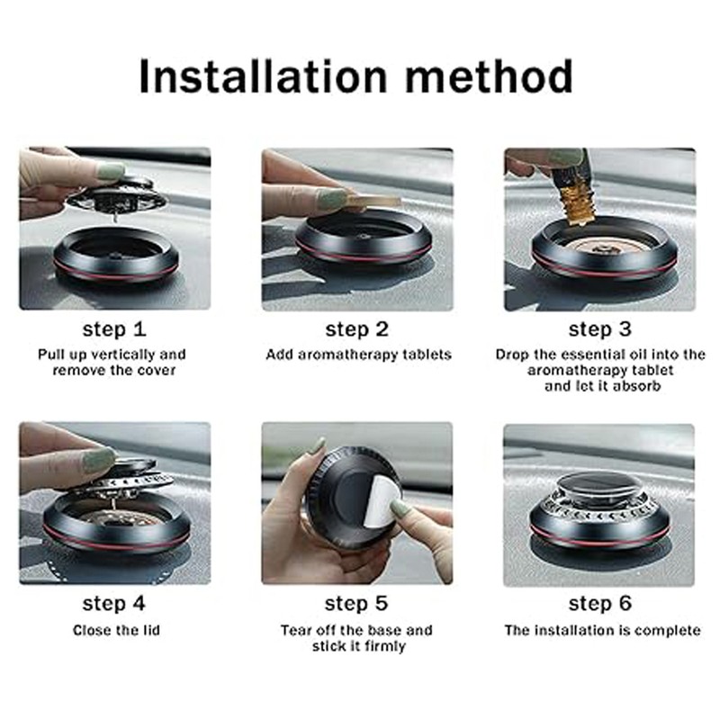 Solar Car Diffuser Kit Long Lasting Fragrant Car Air Fresheners,