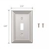 DEWENWILS 4-Pack Toggle Wall Plates, Brushed Nickel Light Switch Cover,